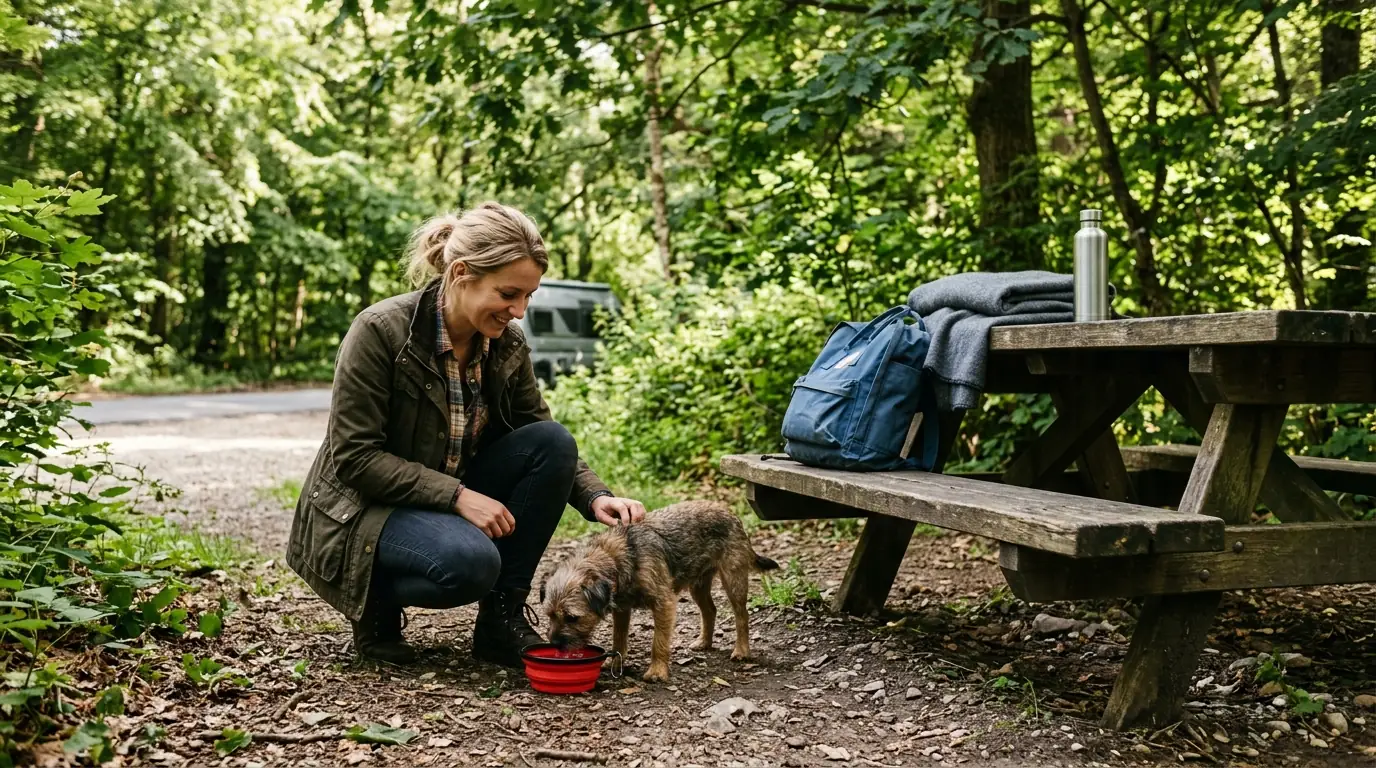 Collapsible Silicone Pet Travel Bowl for Easy Trips