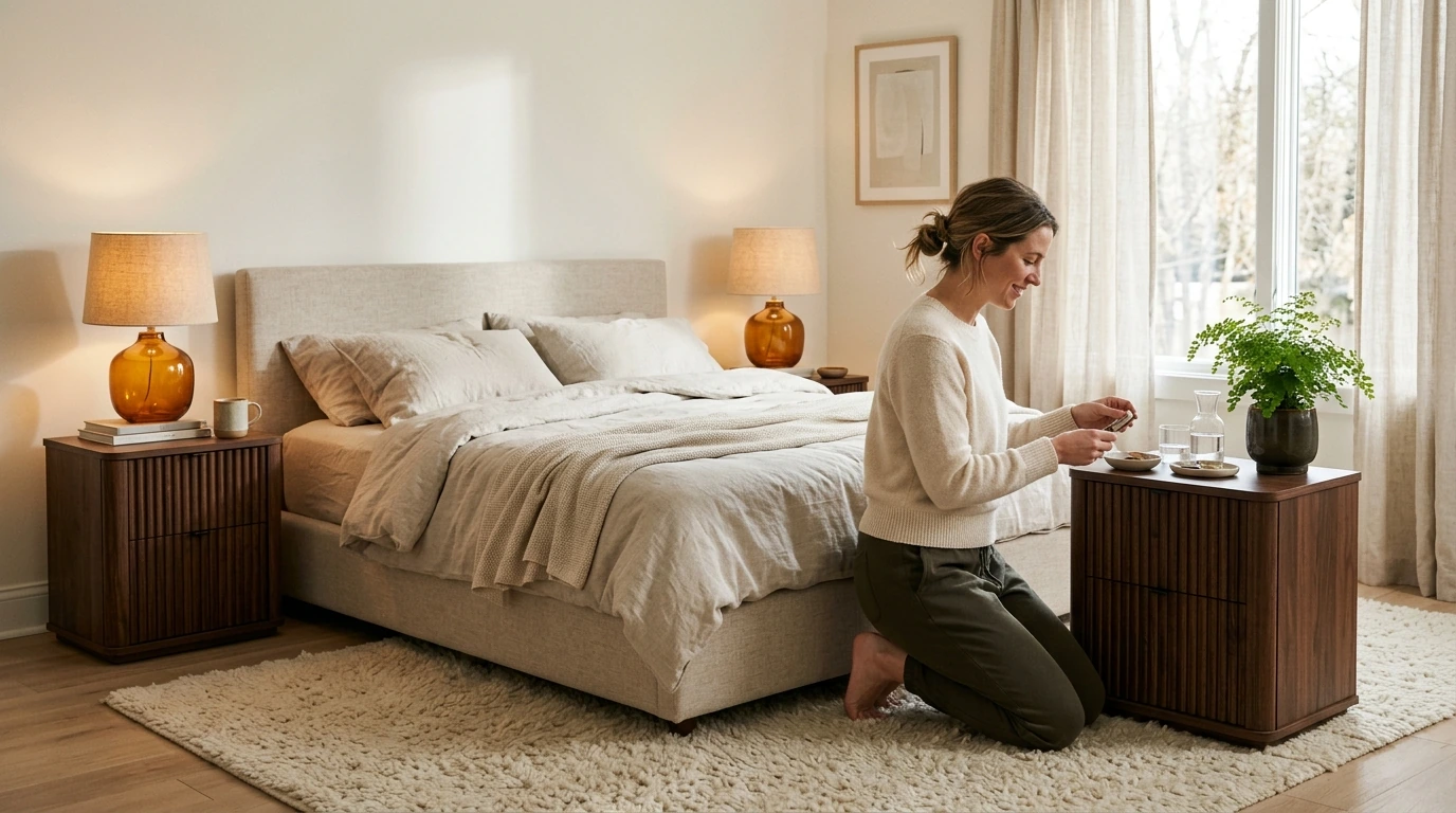 Modern Fluted Nightstand Set of 2: Storage Guide